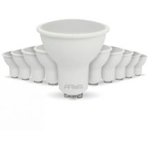 Lotto di 10 lampadine a led GU10 7W eq. 60W 2700K bianco caldo