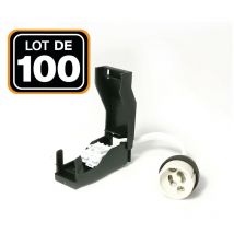 Lotto di 100. Apparecchi di illuminazione GU10 Portalampada automatico classe 2 (Clip-On)
