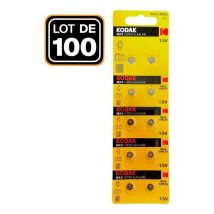 100 Piles Bouton AG4 Super Alcaline 1.5V Kodak
