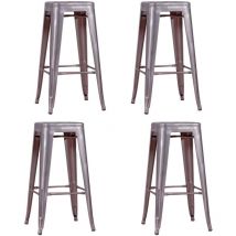 Nest Dream - Lotto di 4 sgabelli alti - Bistro - Metal