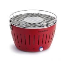 Barbecue portatile LotusGrill Rosso – Design tondo, Peso: meno di 4 kg, Diametro griglia: 32 cm – Acciaio inossidabile, lavabile in lavastoviglie