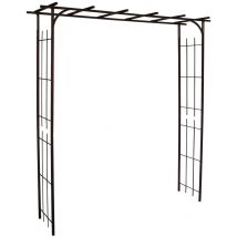 Louis Moulin - Arche de jardin - modèle Pergola - tube avec pieds carré 20cm - 187x40x198cm - noir charbon