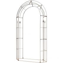 Arche Fleur de lys- 130x240x40 cm - rouille - Louis Moulin