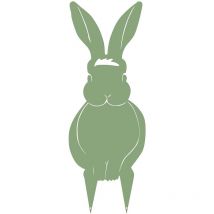 Figurine à piquer en forme de lapin 17x43,5cm - vert pâle - Louis Moulin