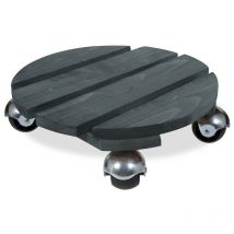 LOUIS MOULIN Roule-plante en bois rond anthracite "Basics" 30 cm