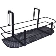 Support plantes et aromatiques pour balcon - fixations réglables - 60x28x26cm - anthracite - Louis Moulin