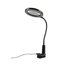 Hyy Ar - Loupe à Clip avec Lumière led, 5x Haute Définition - Lecture, Miroir - Noir