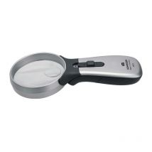 Schweitzer - Loupe à main à éclairage Tech-Line classic agrandissement 4x led d. de lentille 55,0 mm