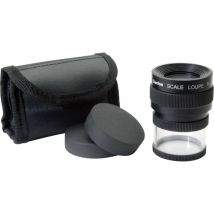 Ideal Tek - M12071 Loupe à main avec échelle de mesure Grossissement: 7 x Lentille: (ø) 25 mm noir