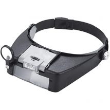 Yzmrbdqc - Loupe Bandeau Loupe Mains Libres Tête Loupe Loupe Lunettes led Bijoutier Loupe pour Porteurs de Lunettes Bijoux Diamant Timbres Dentiste