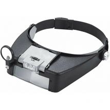 Loupe de casque éclairée à 2 led grise réparation de lecture loupe en plastique acrylique lentille optique