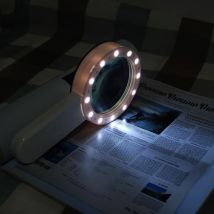 Loupe Lecture, Loupe Grossissante 12 led Loupe 30X, Grande Loupe Lumineuse Loupe de Poche pour Bijoutier, Horloger, Artisanat, Enfant, Personnes