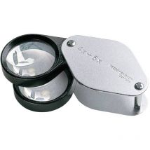 Eschenbach - 1187 Loupe pliante Grossissement: 4 x, 6 x, 10 x Lentille: (ø) 27 mm