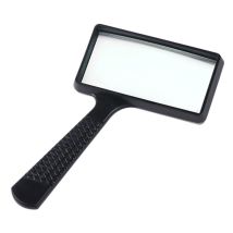 Loupe Portable,Loupe Rectangulaire, Lentille en Verre Résistant aux Rayures pour Les Personnes Âgées Lecture, Passe-Temps, Réparation, Observation