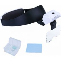 Csparkv - Loupe pour tête, Loupe Serre Tête à led Loupe Loupe Mains Libres 1.0X 3.5X 5X pour La Réparation De Passe Temps