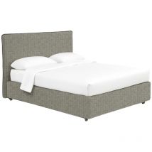Einzelbett Louth – abziehbarer Bezug – grau – 90 x 200 cm – 100% Polyester – Schaumstofffüllung