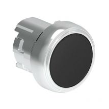 Bouton à impulsion Lovato Platinum 22 mm rasé noir LPSB102