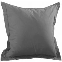 Taie d'oreiller unie 65 x 65 cm Anthracite