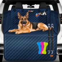 Protection de coffre chien matelassée avec protection latérale et de seuil de chargement Tapis de protection de coffre universel pour chiens