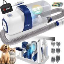 Tosatrice per cani con aspirapolvere Tosatrice silenziosa con batteria ricaricabile Set di toelettatura con accessori per cani e gatti Tosatrice per