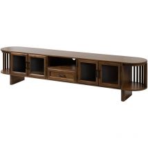 Massivmoebel24.de - Lowboard Akazie 220x40x50 natur lackiert madrid 80