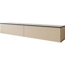 Muebles Slavic - Meuble tv Lowboard d 180 cm, meuble télévision avec éclairage led, meuble télévision suspendu, couleur Congo