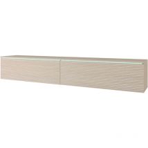 Muebles Slavic - Meuble tv Lowboard d 180 cm, meuble télévision sans éclairage led, meuble télévision suspendu, coloris Gaya ii