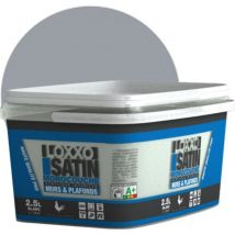 Peinture Acrylique Murs & Plafonds - Monocouche - Satin Couleur: Souris ( ) - Conditionnement: 2.5L - Loxxo