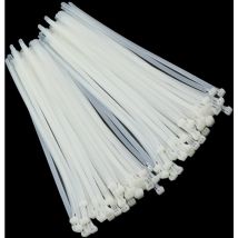 Lösbare Kabelbinder wiederverwendbar weiss 7,6mm x 300mm 100 Stück