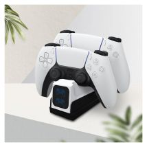 Chargeur Manette, 2H Rapide Chargeur avec 2 Types de Câble pour Manette PS5, Station de Chargement Compatible avec Manettes - Lts Fafa