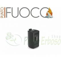 Luana - Poêle à granulés de 13 Kw noir en relief