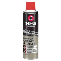 Lubrifiant Chaînes et Câbles 250 ml 3-EN-UN