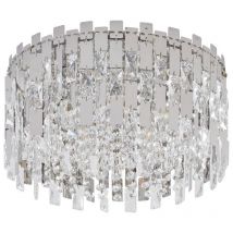Lucande - gebraucht] Deckenleuchte Arcan Chrom Kristallglas ø 40 Cm Deckenlampe Lampe Leuchte B-Ware