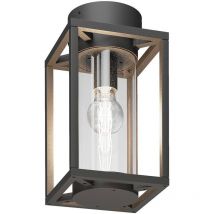 Deckenleuchte Ferda – Aluminium – 29 cm – IP44 – anthrazit – Außenbeleuchtung für Terrasse, Garten, Balkon, Carport