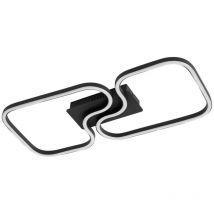 Lucande Lámpara de techo LED 'Amiya' en Negro Aluminio
