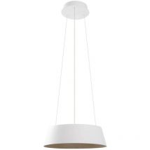 LED-Hängeleuchte Belsar aus Aluminium – Dimmbar – Lichtfarbe einstellbar – Weiß und Gold – Ideal für Wohnzimmer, Esszimmer, Flur