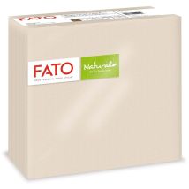 Lucart Fato - Tovaglioli Natural Di Carta Monouso Piegati In 4, Ecologici, Confezione Da 40 Tovaglioli, Formato 38x38, 2 Veli, Carta 100% Di Fibre 