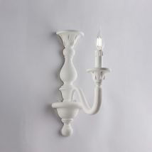 Bonetti Illumina - Lucca - Applique murale en bois blanc Shabby 1 lumière .13 - P.26 - BL271-AP1-BCO