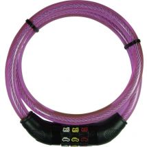Lucchetto a cavo Security Plus CSL80Pink Rosa Lucchetto con codice a simboli