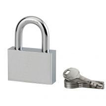 Lucchetto di sicurezza Disk, 4 chiavi reversibili, 60mm, arco in acciaio temprato nichelato, meccanismo a dischi - Serrurerie de Picardie