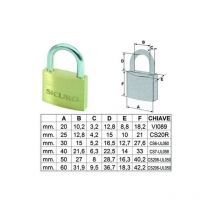 Lucchetto tipo pesante ottone arco normale mm.60 - ferr 51484