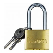 Lucchetto Maurer 40 mm arco extra lungo in acciaio temperato