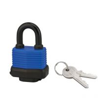Lucchetto con chiave SP, esterno, 40mm, rivestito in PVC, arco in acciaio nichelato, 2 chiavi - Serrurerie de Picardie