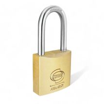 Lucchetto in ottone con arco in acciaio e doppio scrocco - 25 mm