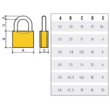 Lucchetto ottone ka mm 25