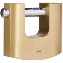 Lucchetto catenaccio antiscasso ottone yale mm 90 y114b/90/127/1 + 3 chiavi