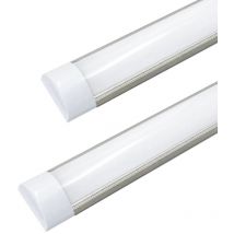 Plafoniera led 120cm 36w 220v smd bordo a lato argento P22-36W Luce Fredda 6400k