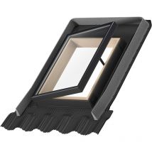 Lucernario monoblocco telaio legno vlt 029 finestra 2 aperture Velux 450x730mm