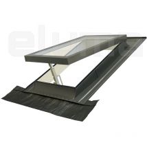 Eluma - Lucernario Vasistas - Finestra per accesso al tetto con Doppio vetro - Made in Italy (70x118 Base x Altezza)