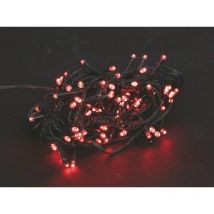 Euronatale - Luces led rojas para exterior 12 metros + 5 cable